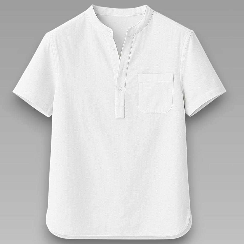 Linen–Cotton Henley Shirt | Get 3 Buy 2