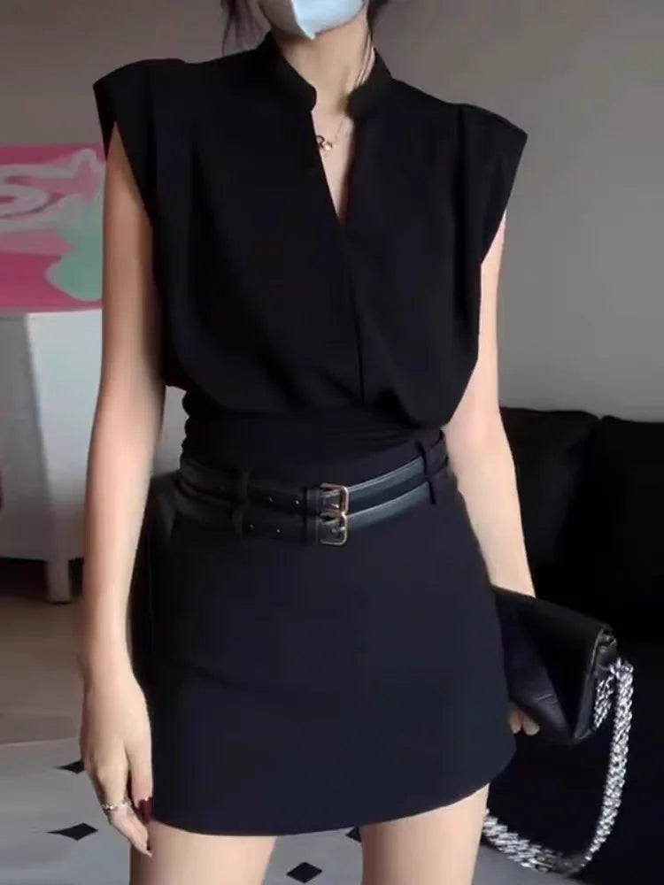 Liora V-Neck Sleeveless Blouse