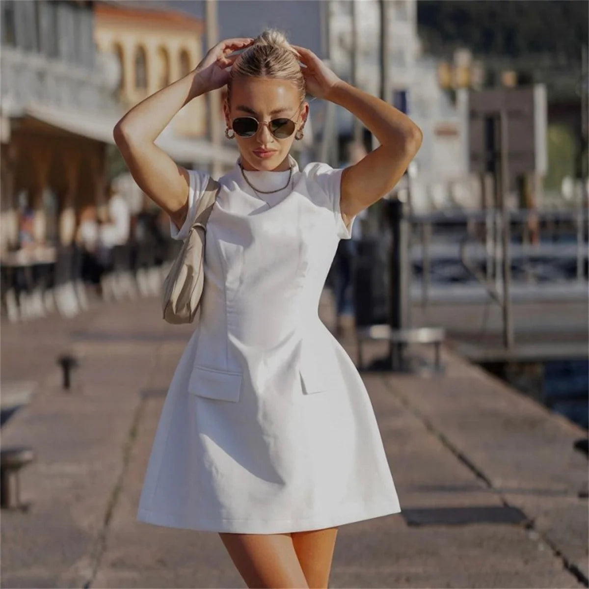 New Aurora Sleeveless Hollow Mini Dress - BOGO Offer