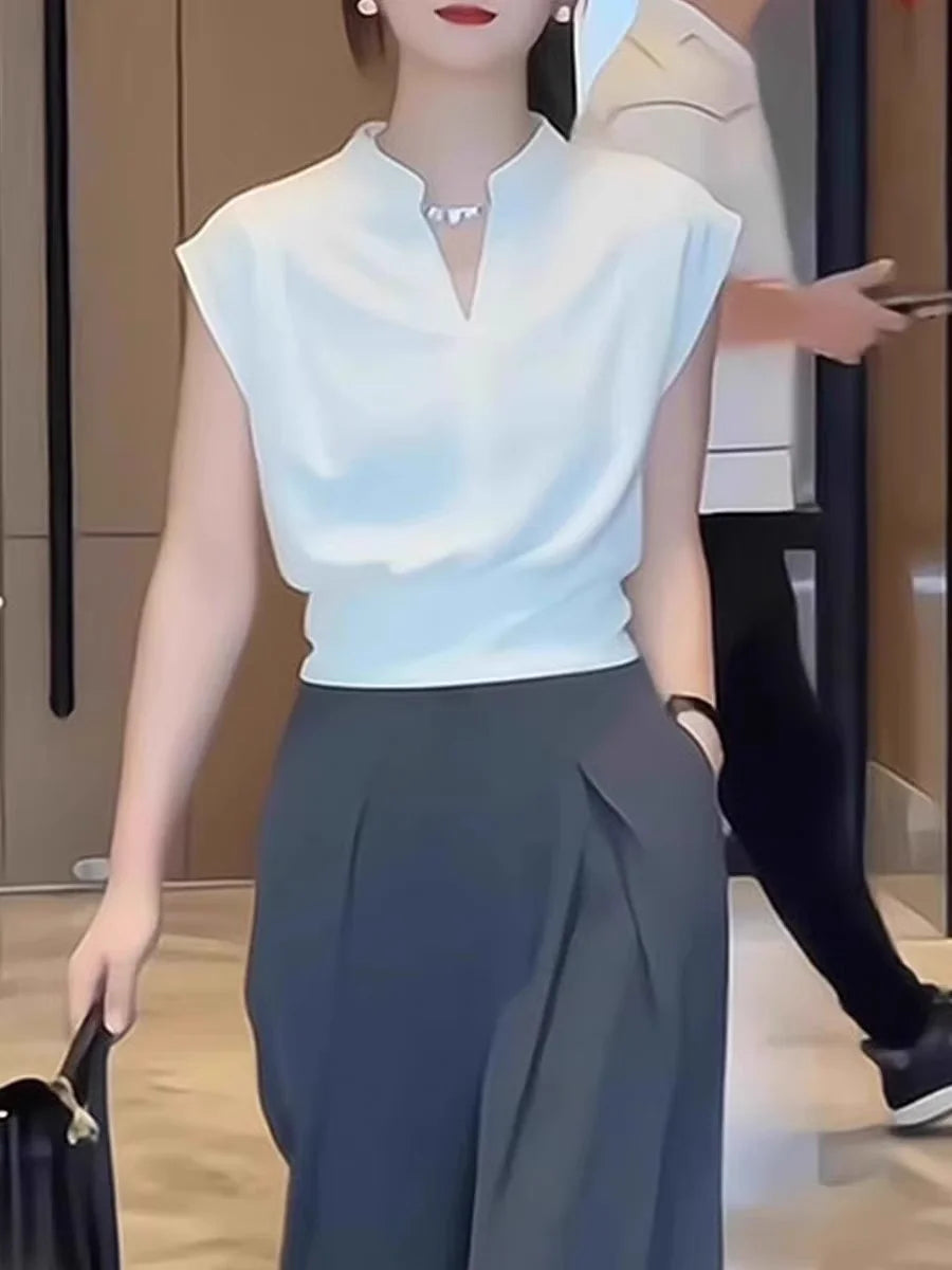 Liora V-Neck Sleeveless Blouse