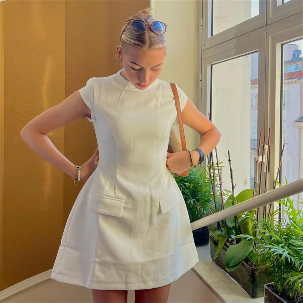 New Aurora Sleeveless Hollow Mini Dress - BOGO Offer