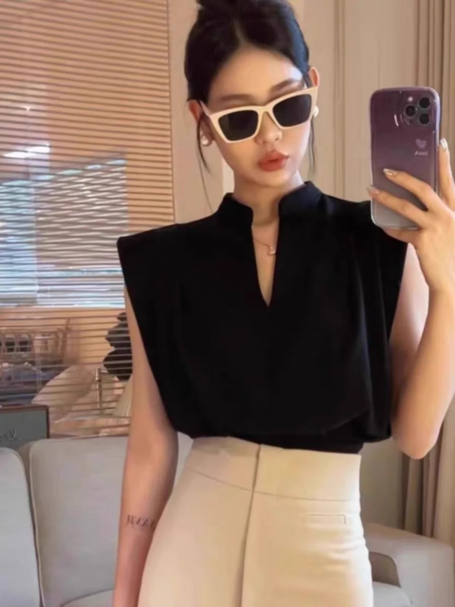 Liora V-Neck Sleeveless Blouse