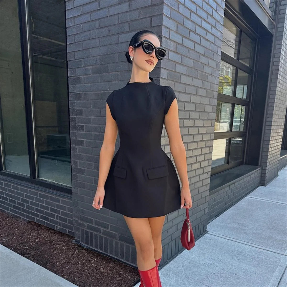 New Aurora Sleeveless Hollow Mini Dress - BOGO Offer