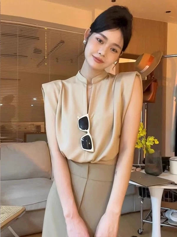 Liora V-Neck Sleeveless Blouse