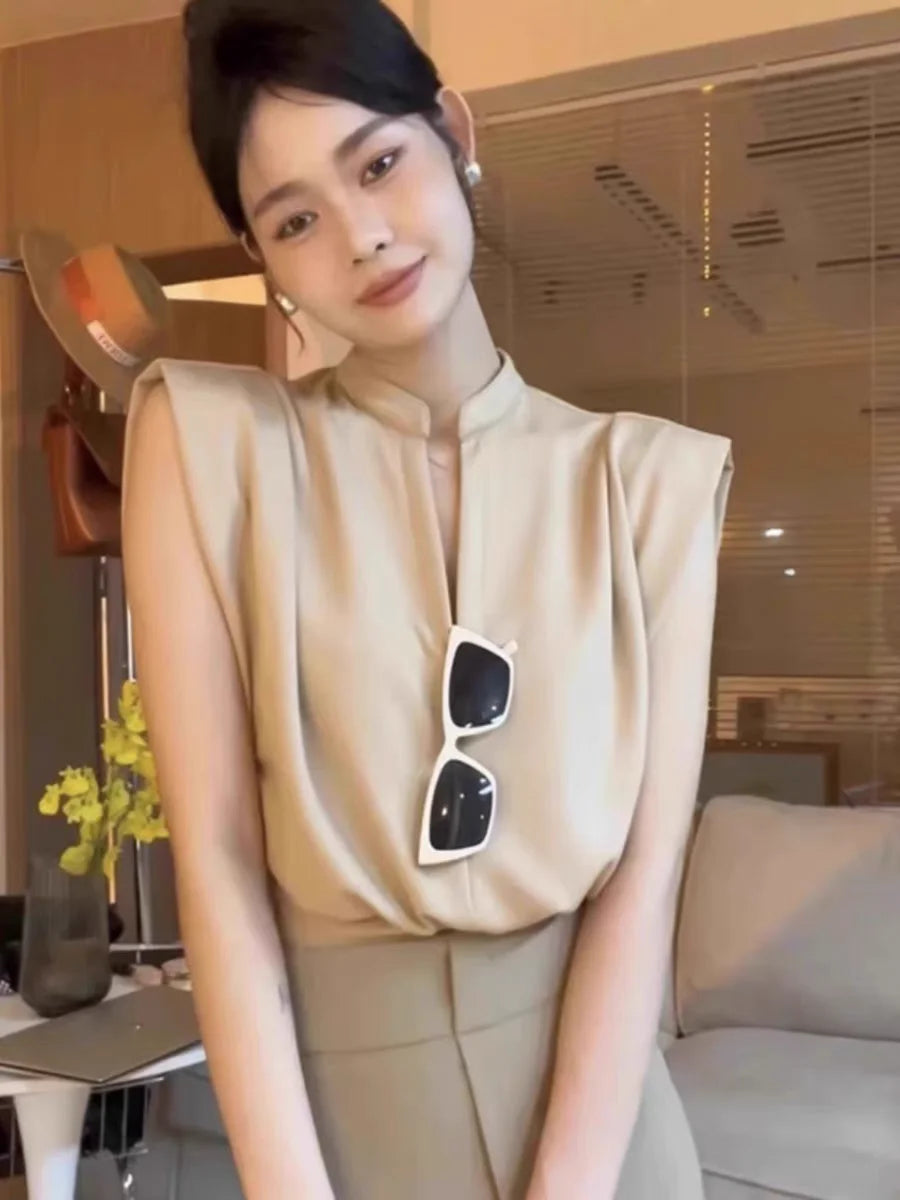 Liora V-Neck Sleeveless Blouse