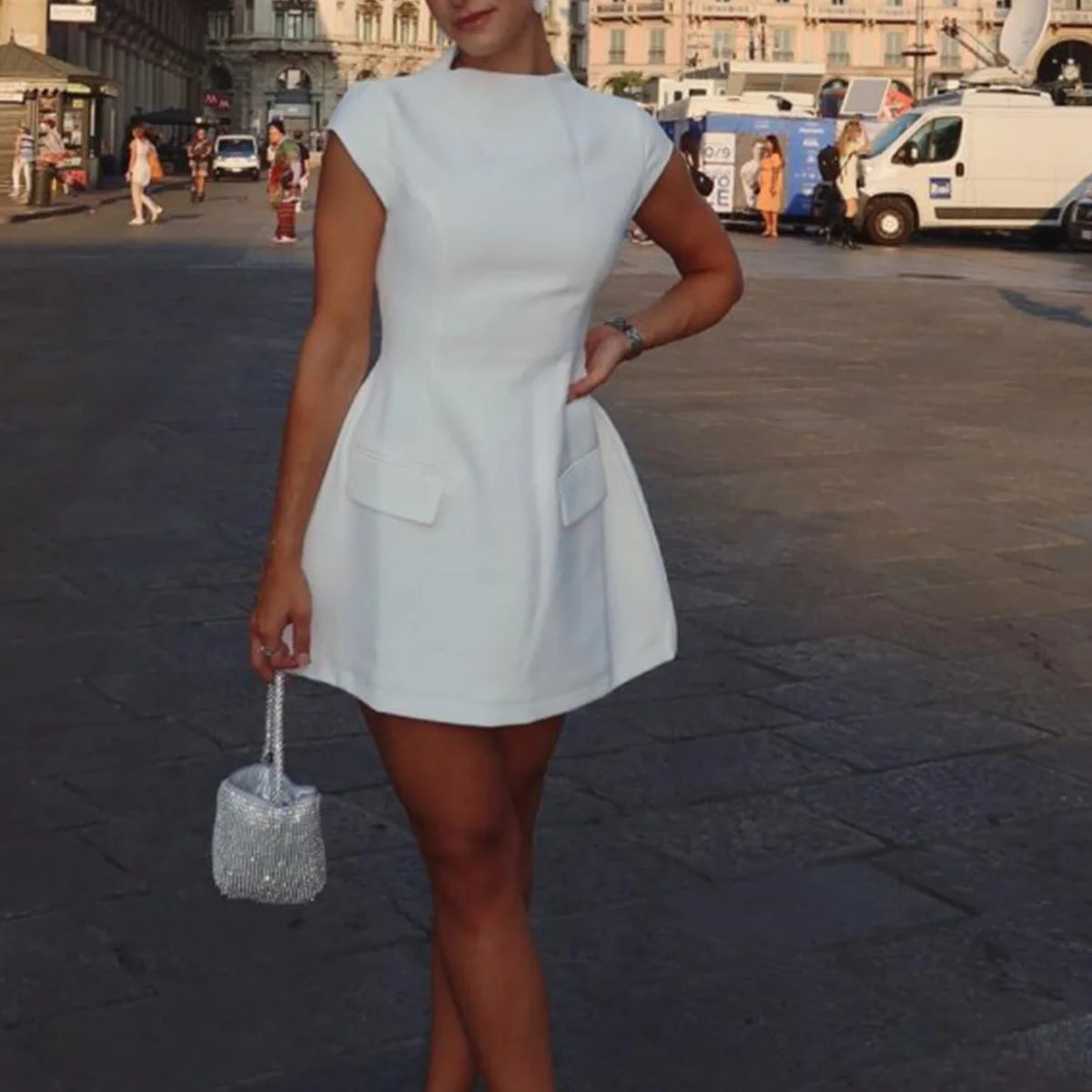 New Aurora Sleeveless Hollow Mini Dress - BOGO Offer
