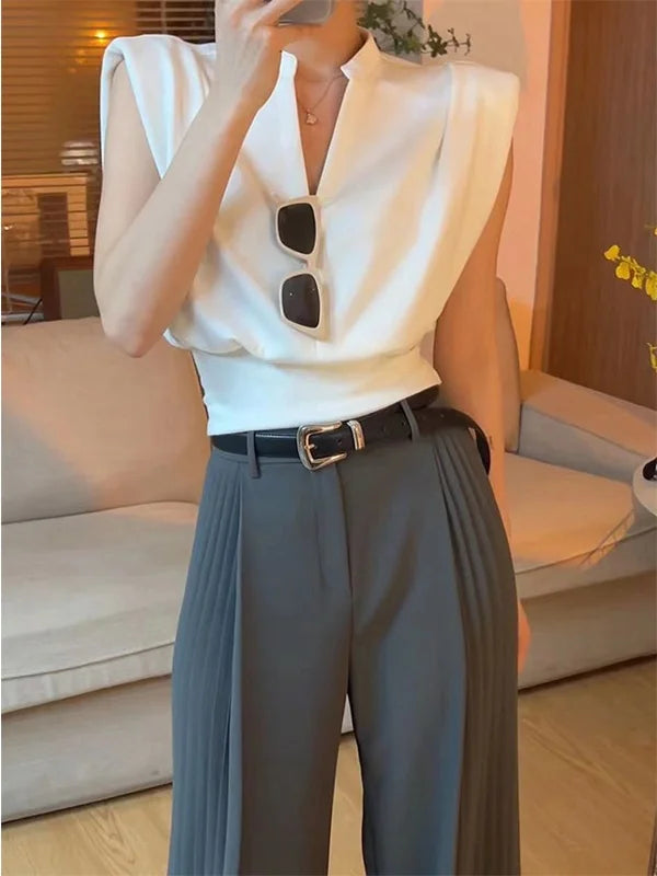Liora V-Neck Sleeveless Blouse
