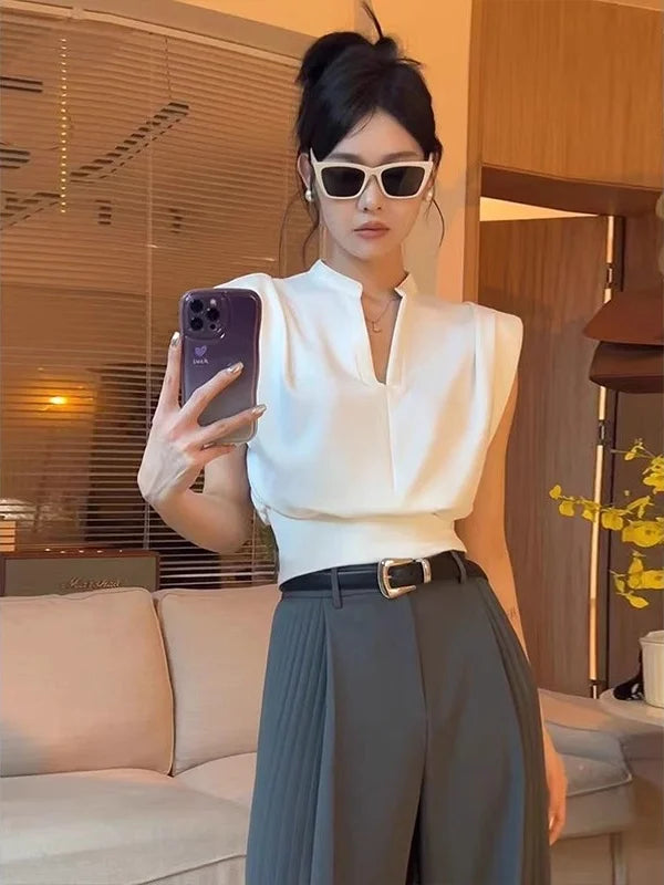 Liora V-Neck Sleeveless Blouse