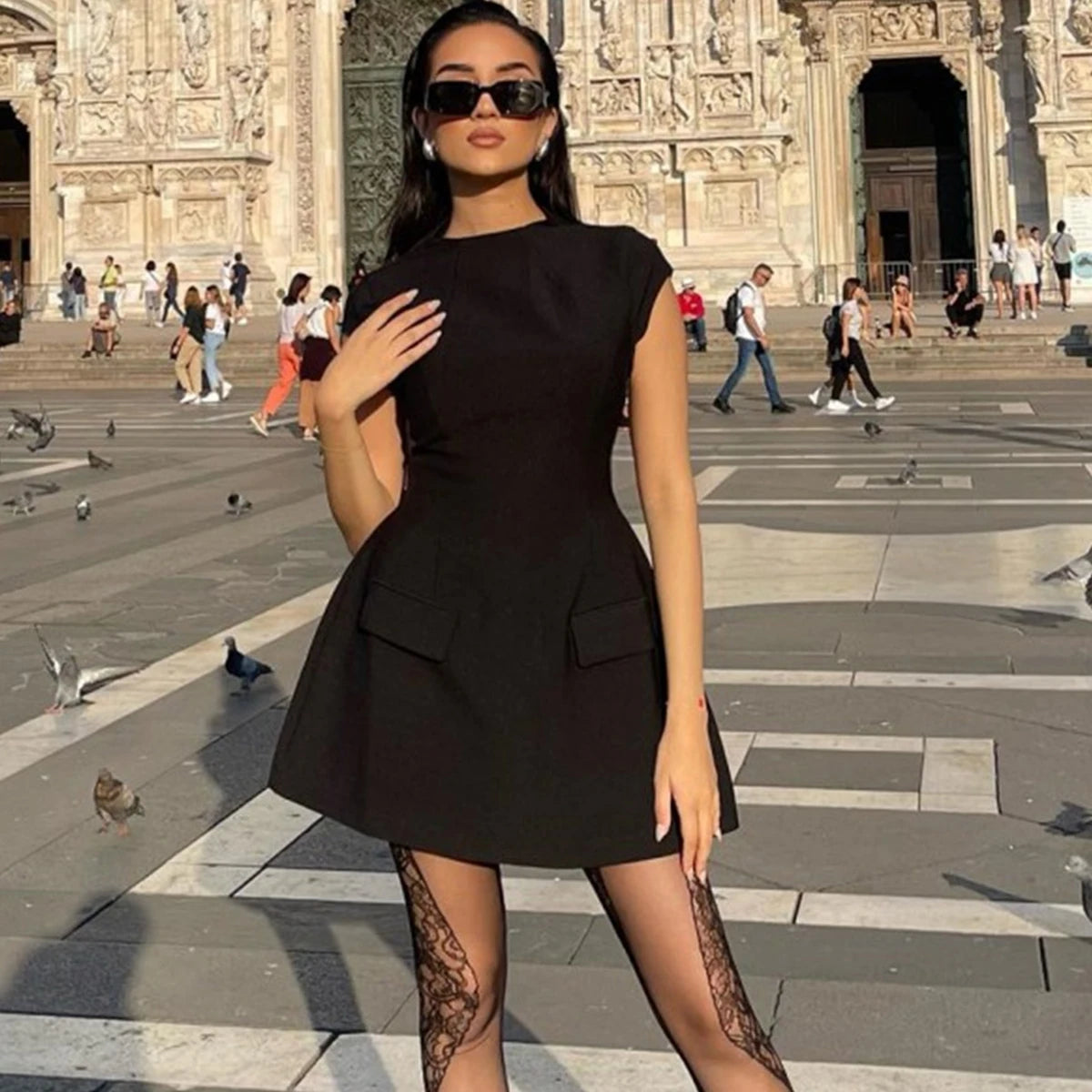 New Aurora Sleeveless Hollow Mini Dress - BOGO Offer