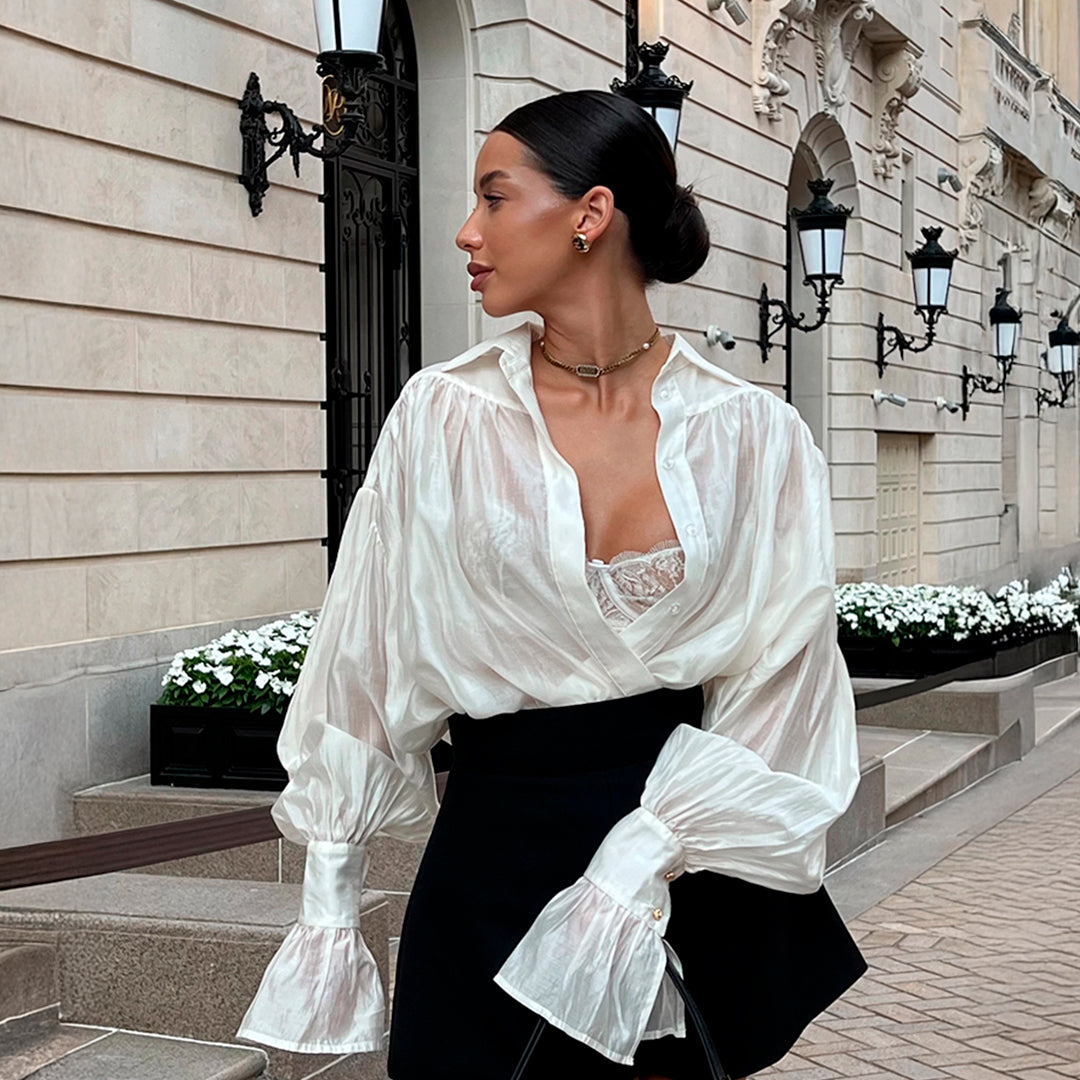 Women’s Long-Sleeve Flare Shirt